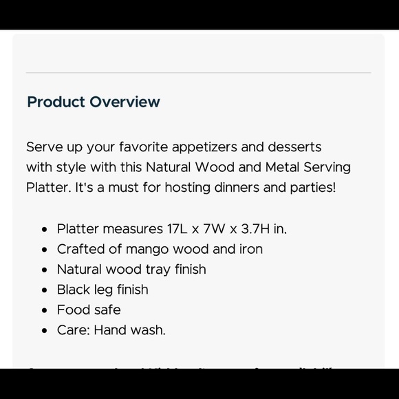 NWT Kirkland’s Home serving platter - Picture 6 of 7